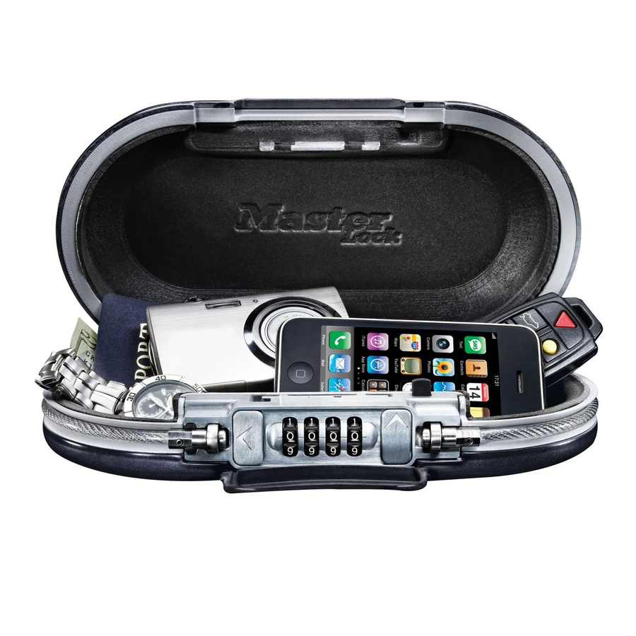 Master Lock Reise-Safe 5900EURD mit Kombinationsschloss und Stahlkabel in Grau - Bild 3