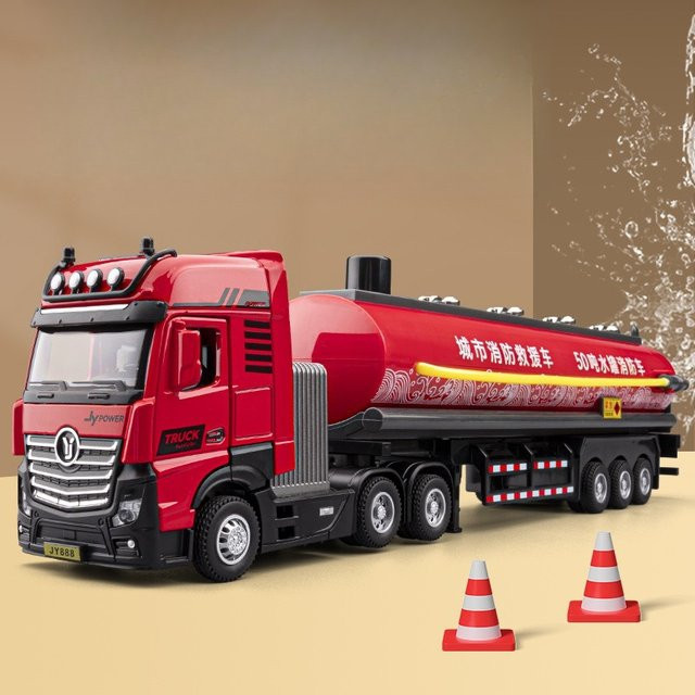 WELLY Traktor Wassertank Feuerwehrauto, 1:50, Metall, Rot - Bild 1