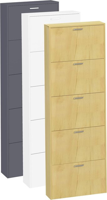 VCM Schuhschrank aus Holz mit 5 Klappfächern XL, Höhe: 179 cm, Breite: 59 cm, Tiefe: 17 cm - Bild 1