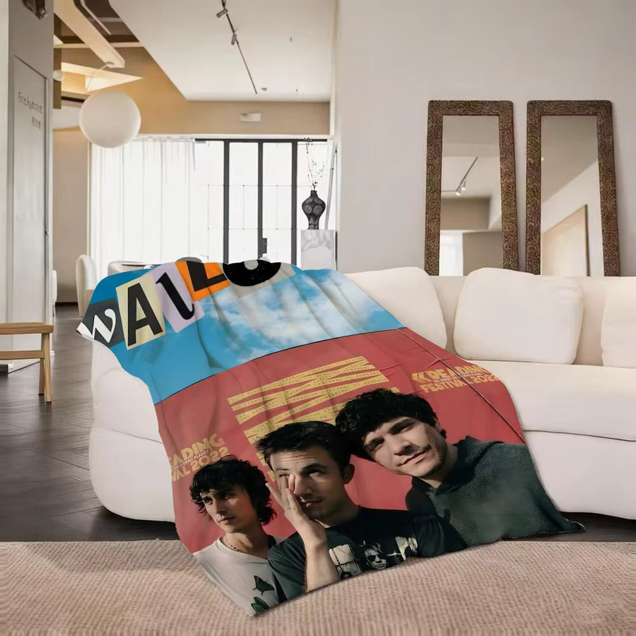 W-Wallows Überwurfdecke aus Flanell in Weiß und Multicolour für Sofa, Wohnzimmer oder Schlafzimmer - Bild 5