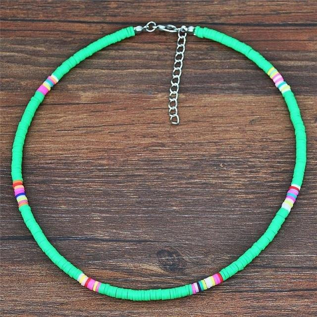 Halskette Polymer Clay, Bunt, Perle, Keramik, Damen - Bild 1