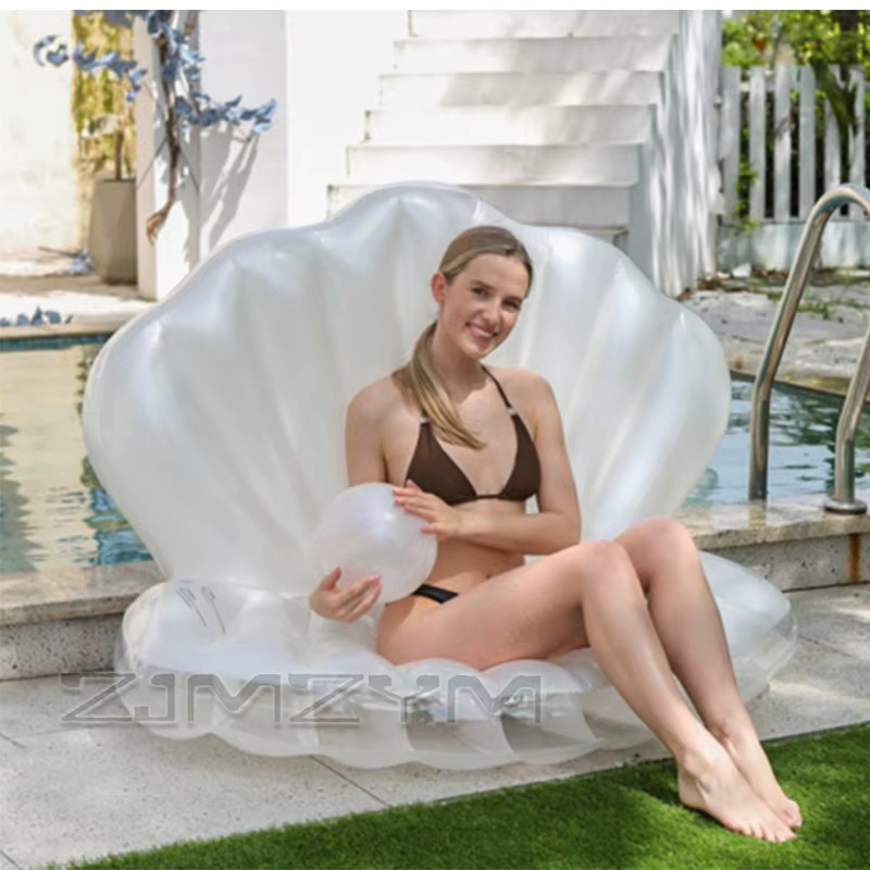 Aufblasbare Muschel-Poolliege von ZJMZYM aus transparentem PVC für Erwachsene - Bild 2