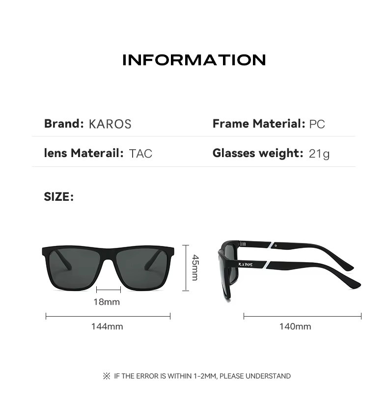 Karos Fashion Sonnenbrille, Unisex, Vollrand, Schwarz, Kunststoff, polarisiert - Bild 3