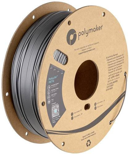 Polymaker PolyLite PETG Filament Silber 1,75mm 1000g hitzebeständig und hochzugfest - Bild 1