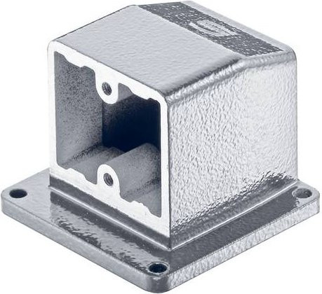 HARTING Winkelgehäuse aus Zinkdruckguss in Grau und Silber, Artikelnummer 19 14 002 0952 - Bild 1