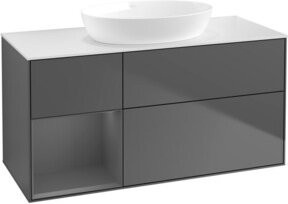V&B Waschtischunterschrank Finion in Anthrazit, Breite: 120 cm, Tiefe: 50,1 cm, Höhe: 50,1 cm - Bild 1