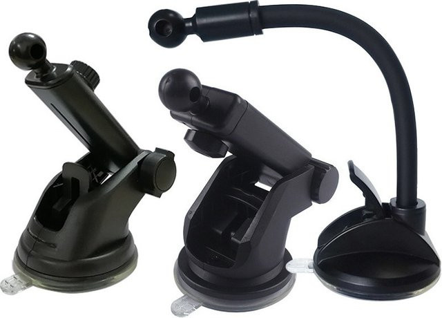 Universelle Teleskop Handyhalterung für das Auto mit Saugnapf-Basis und langem Arm in Schwarz - Bild 1