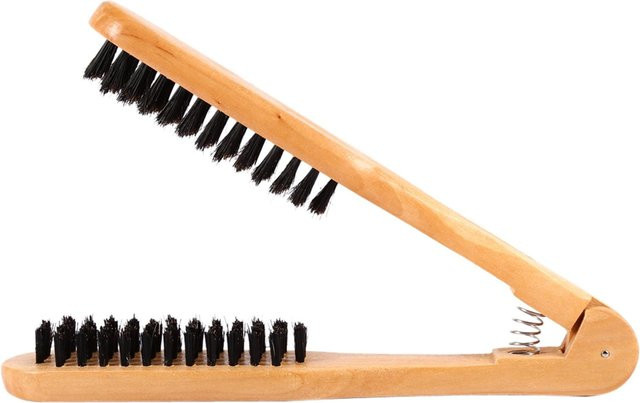 Professioneller Friseurkamm Doppelbürste Holz, Antistatisch - Bild 1