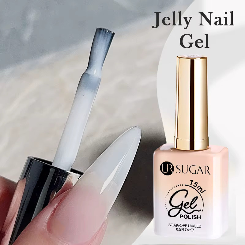 UR SUGAR Jelly Gel Nagellack, Milchig-Weiß, 15 ml - Bild 2