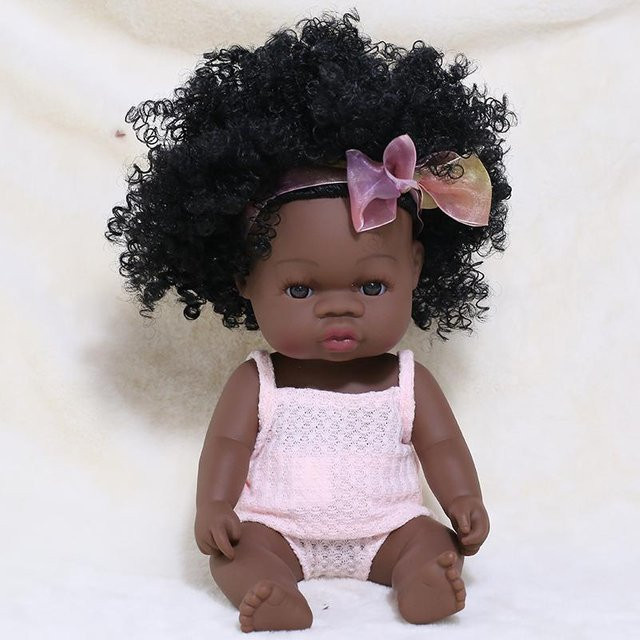 ODILO Reborn-Puppe Schwarze Babypuppe aus Silikon 33cm - Bild 1