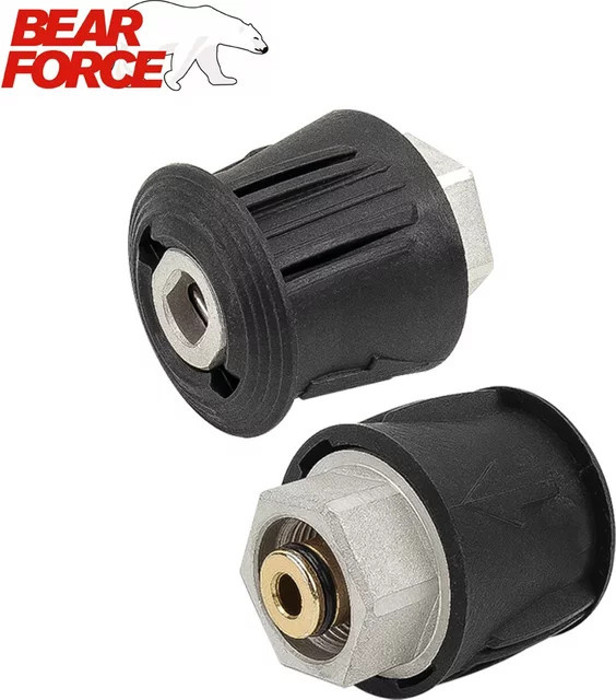 BEAR FORCE Hochdruckreiniger-Schlauchadapter M22 für Kärcher Bosch Nilfisk in Schwarz - Bild 1