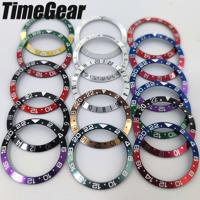 AETEEY Uhreneinsatz GMT Taucher, Aluminium, 38mm*30,6mm - Bild 1