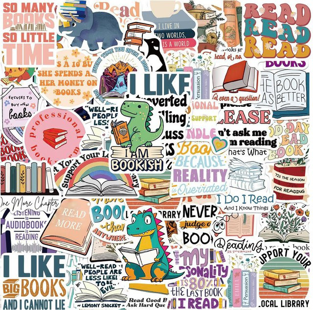 50 Stück Ästhetische Blumen Aufkleber für Bücher und Notebooks in Multicolour - Bild 1