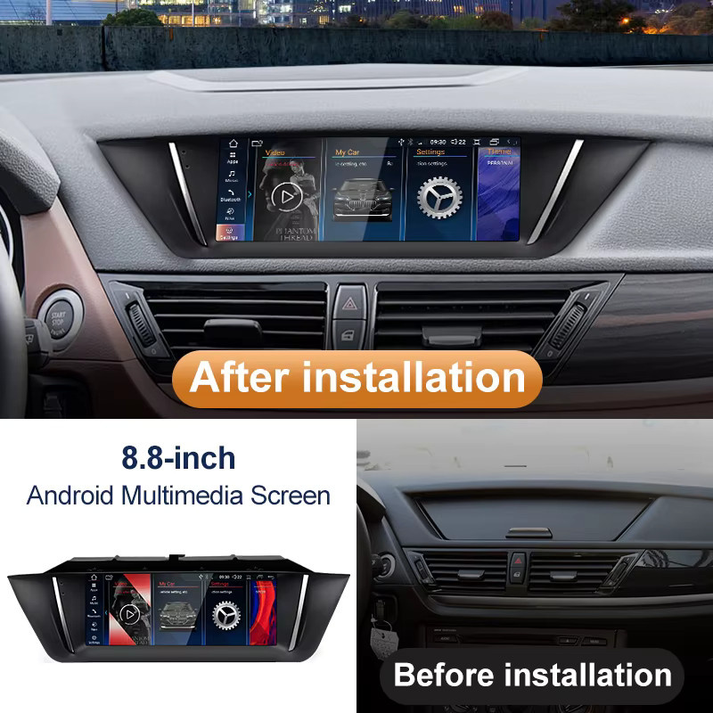 STWEI Android Multimedia Display für BMW E84 X1 (2009-2015) mit 8,8 Zoll Bildschirm, Wireless CarPlay, GPS und Bluetooth in Schwarz - Bild 2