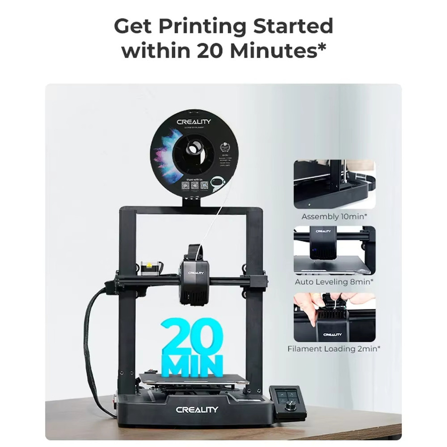 Creality Ender-3 V3 SE FDM 3D-Drucker in Schwarz mit Sprite-Extruder, automatischer Nivellierung und Dual-Z-Achse - Bild 3