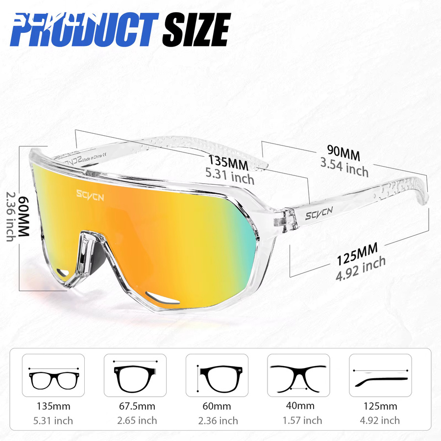 SCVCN Sonnenbrille, Herren, Vollrand, Photochrome, Multicolor, Kunststoff - Bild 4