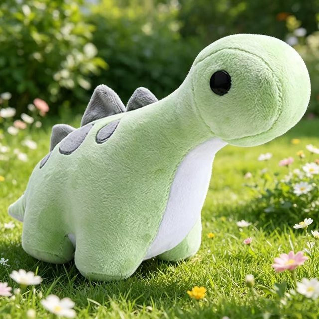 Yiran toy Grüner Diplodocus, Plüschtier, 28cm, ab 3 Jahren - Bild 1