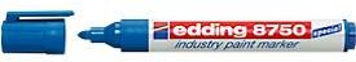 Edding Industrie-Lackmarker 8750 Permanent Marker Blau mit Bullet-Spitze - Bild 2