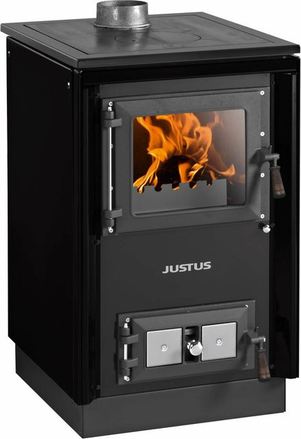 Justus Küchenofen Rustico 50 2.0 Festbrennstoffherd in Schwarz mit 7 kW Leistung - Bild 1