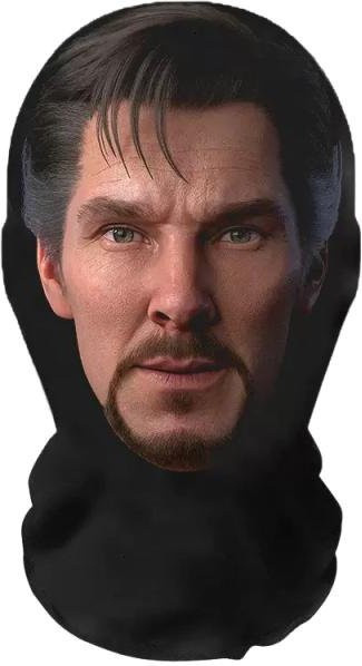 3D Lustige Gesichtsmaske Sturmhaube, Schwarz, Plüsch / Textil - Bild 1