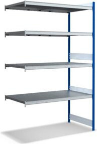 Bito Großfachregal-Set mit 4 Ebenen als Anbaufeld in Enzianblau, B/T/H: 151,2 x 82,4 x 250 cm - Bild 1