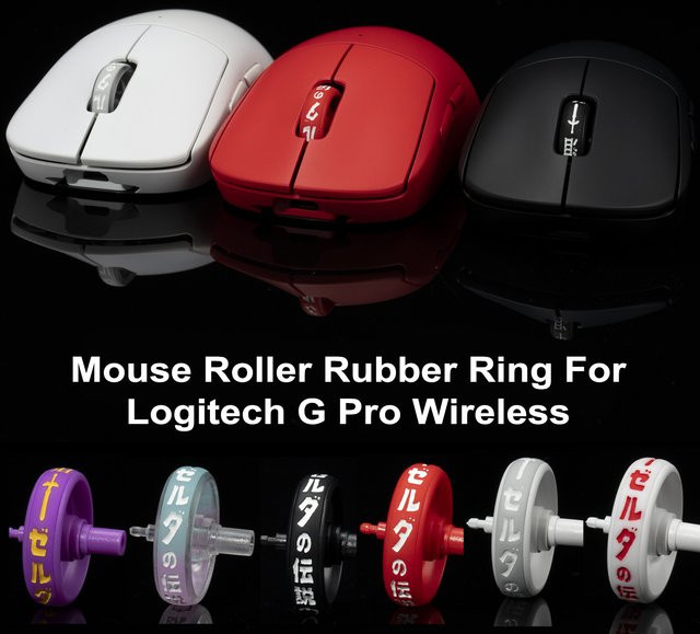 BTL Gummiring Roller Ersatz für Logitech G Pro Wireless X Superlight 2 DEX Scrollrad Kragen Riemenscheibe in Grau oder Weiß - Bild 1