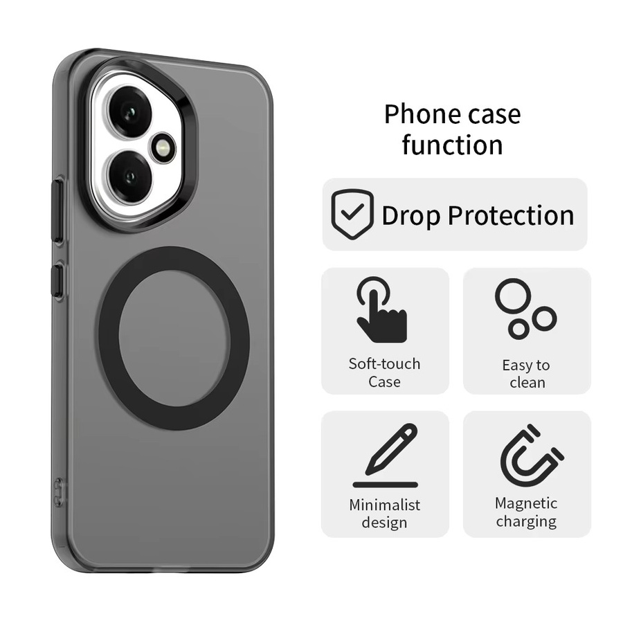 Magnetische transparente Schutzhülle für Honor 400, 400 Pro und 400 Lite 5G mit kabelloser Ladefunktion in Candy-Farben - Bild 3