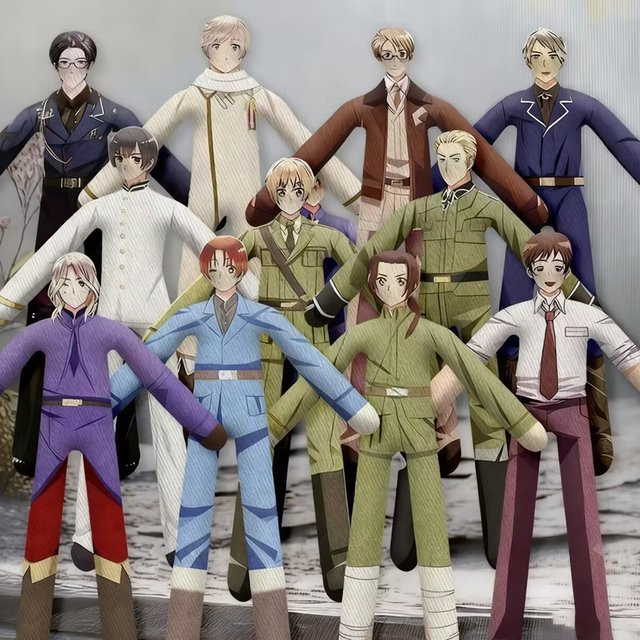 BOOCRE Axis Powers Hetalia, Plüsch Puppe, Einzelfigur, Bunt / Mehrfarbig - Bild 1