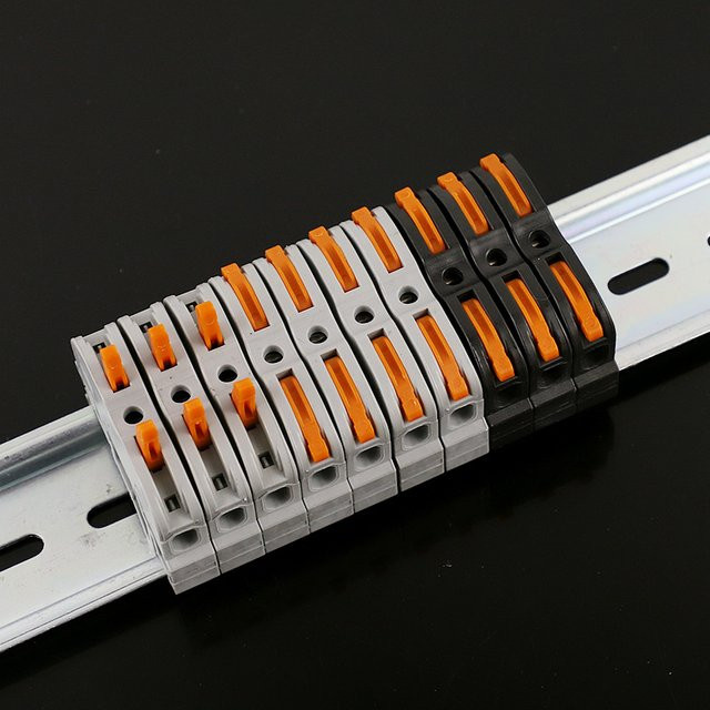 PCT-211 Schienen-Draht-Schnellklemmenblock Drahtverbinder in Schwarz - Bild 1