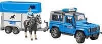 Bruder Land Rover Defender Polizeifahrzeug und Pferdeanhänger Modellfahrzeug - Bild 2