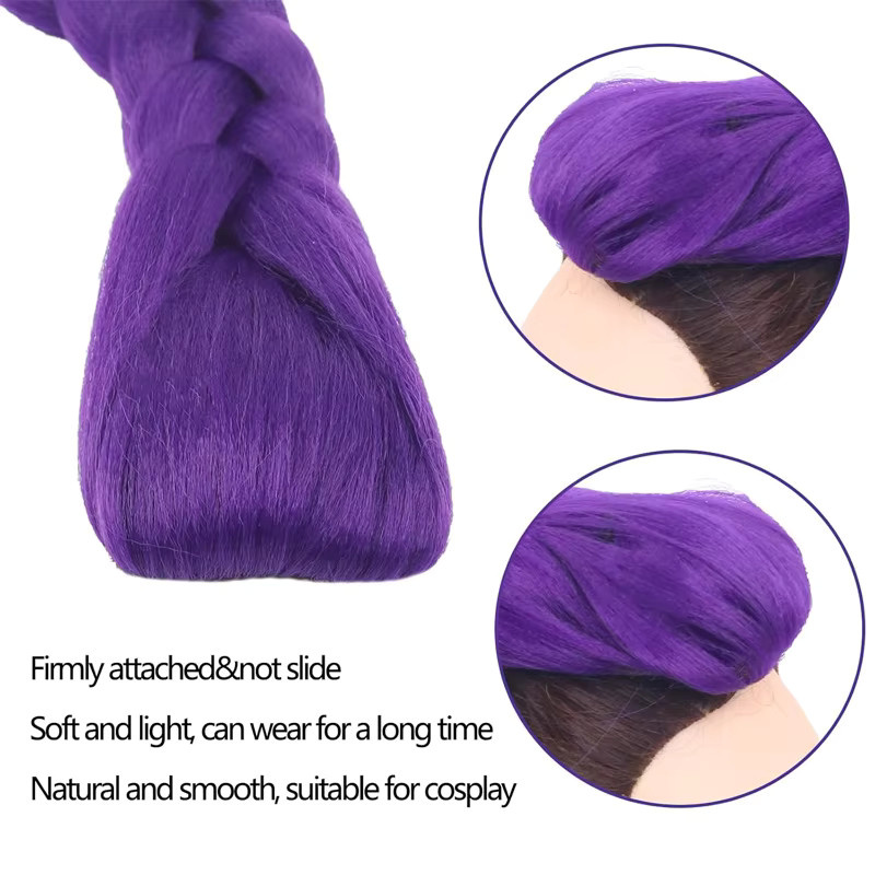 LUPU Synthetische Haarverlängerungen Braiding Hair, Lila, Damen - Bild 5