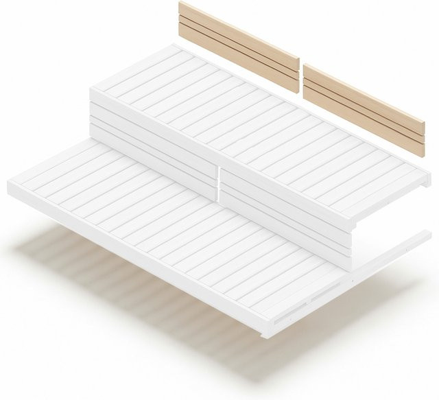 Suleno Sauna Rückenlehnen Set LARVIK aus Hemlockholz in Weiß, Breite: 219 mm - Bild 1
