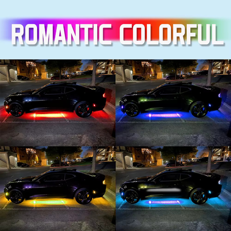 WUMFIRE Auto Underbody LED Neon Kit mit RGB Umgebungsbeleuchtung, App- und Fernbedienung-Steuerung, Multicolour Neon Flex Streifen - Bild 2