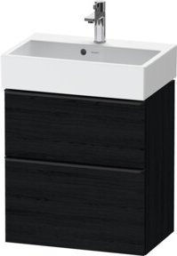 Duravit Waschtischunterschrank D-Neo Compact Wandhängend in Schwarz Matt B: 58,4 cm, T: 37,2 cm, H: 62,5 cm - Bild 1