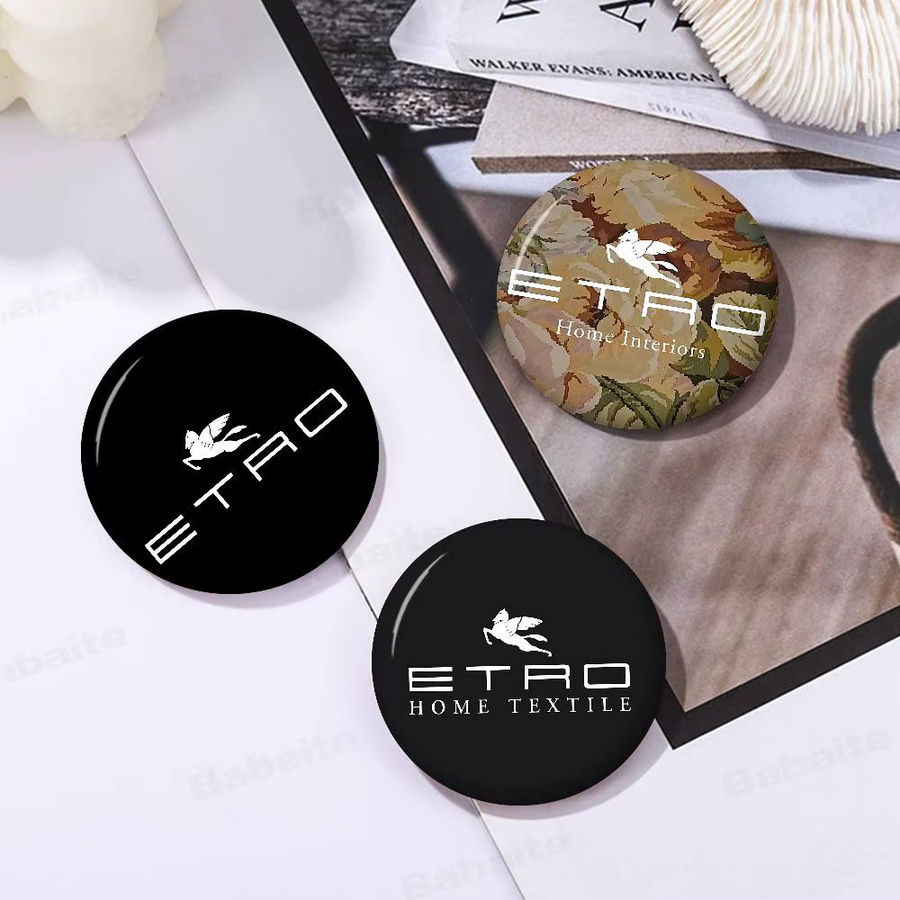 E-Etro Brosche, Runde Taste Pins - Bild 3