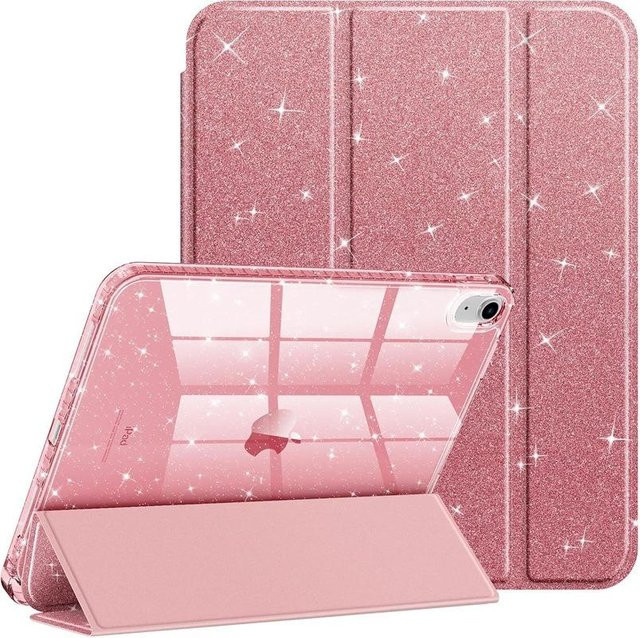 Rd lala Glitzernde iPad Hülle mit Stifthalter in Rosa für iPad 10.2, 10.5, Air 4, Air 5, Air 11, iPad 10.9 (2022) und weitere Modelle - Bild 1