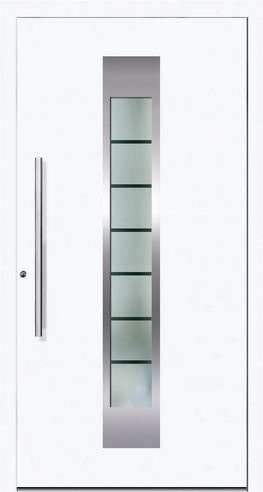 KNOCK Aluminium-Haustür SEOUL in Weiß mit Glaseinsatz, modern, linksanschlagend, Höhe: 200 cm, Breite: 100 cm - Bild 1