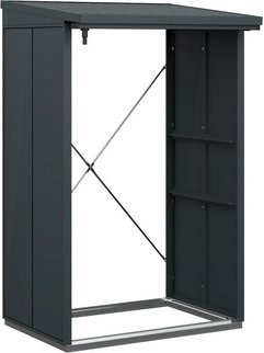 Ecostar Kaminholzregal Elegant-V aus Metall in Anthrazitgrau, B/H/T: 112,7 x 198 x 102,5 cm - Bild 2