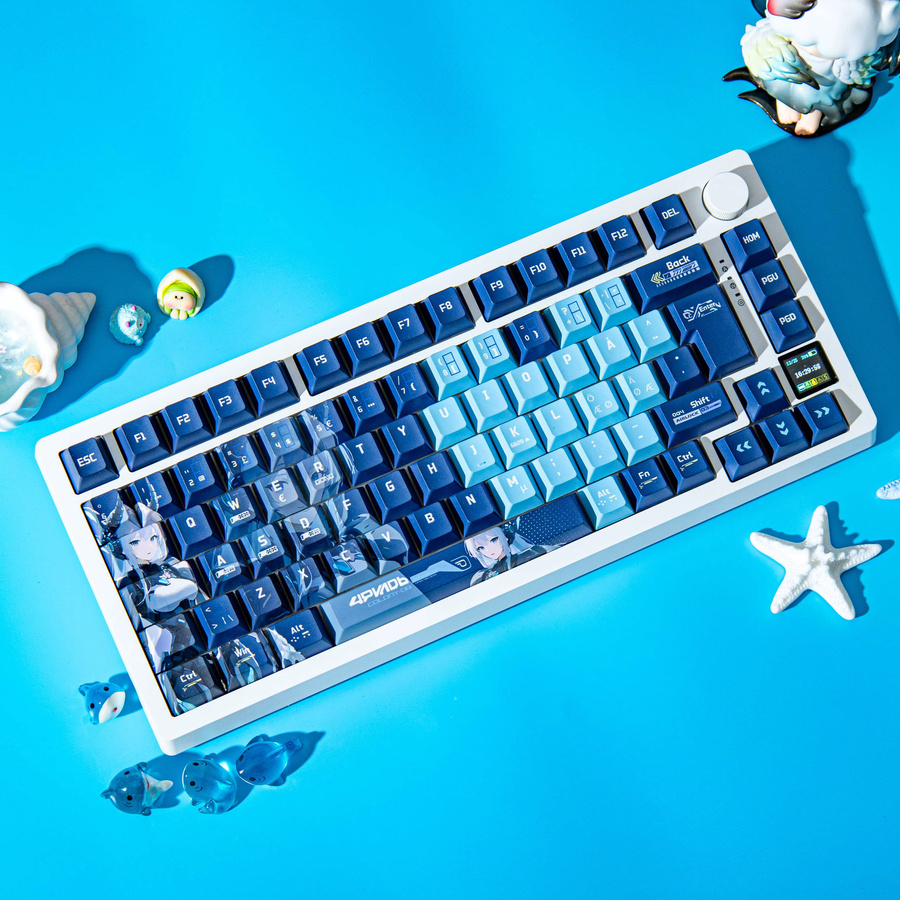 MATHEW PBT Tastenkappen im Kirschprofil für mechanische MX-Tastaturen mit Cartoon Anime Design in den Layouts AZERTY, Italienisch, Spanisch und Nordic sowie QWERTZ ISO-Layout - Bild 5