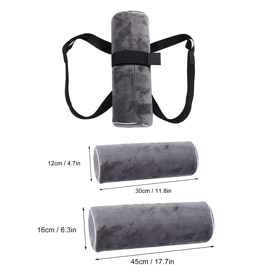 Ergonomisches Seitenschläferkissen von TMISHION aus Memory Foam in Grau zur Unterstützung der Wirbelsäule und gegen Schnarchen - Bild 4