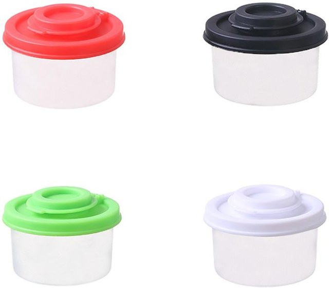 Binchi Set aus 14 Küchen-Gewürzgläsern aus Glas mit Mehrfarben-Deckeln, 50 ml pro Glas, staubdicht und insektensicher - Bild 1