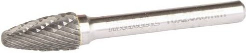 Makita Frässtift Hartmetall Rundbogen in Silber, Durchmesser: 10 mm, Arbeitslänge: 20 mm, Schaftdurchmesser: 6 mm - Bild 1