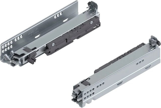 Blum Unterbodenführung Movento Blumotion S 760H2700s mit Soft-Close, Nennlänge: 270 mm, Tragkraft: 40 kg, Farbe: Silber - Bild 1