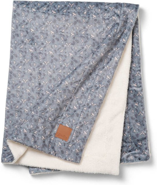 Elodie Free Bird Pearl Velvet Decke in Blau mit floralem Muster - Bild 1