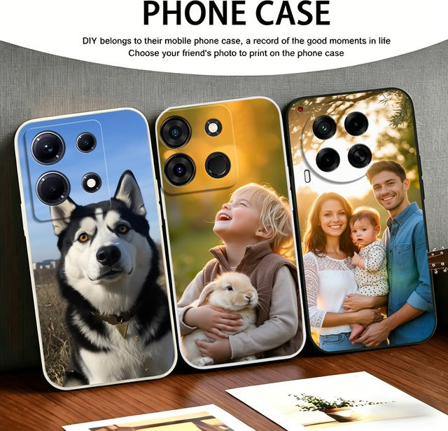Personalisierte Soft-Handyhülle für Xiaomi Redmi A1 A2 A3 A5 A7 Plus 12C 13 13C 14 14C 15C 4G 5G mit eigenem Foto in Multicolor - Bild 1