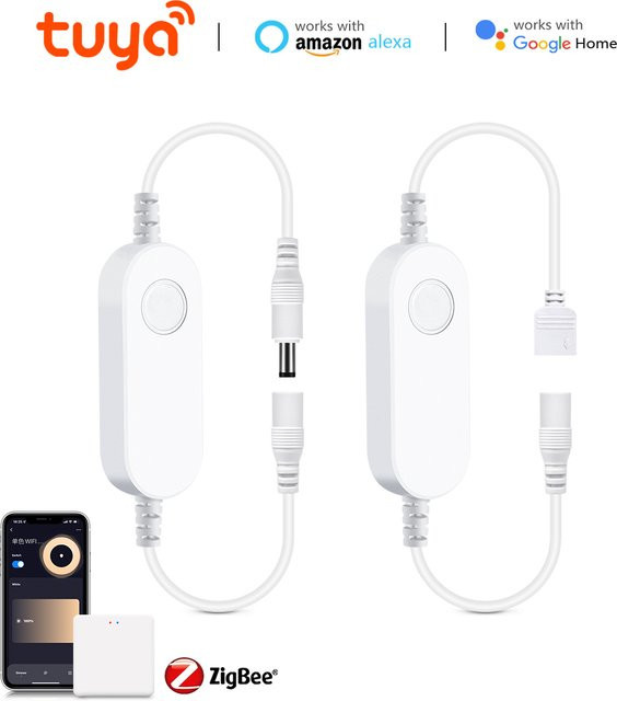CHNAITEKE Zigbee 3.0 und WiFi LED Streifen Controller für RGBW und CCT, Smart Home Steuerung kompatibel mit Alexa und Google Assistant, DC12V-24V - Bild 1