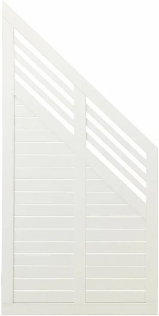 Sichtschutzzaun Decora aus Nadelholz in Weiß, semi-transparent, Höhe: 90 cm, Breite: 180 cm - Bild 1