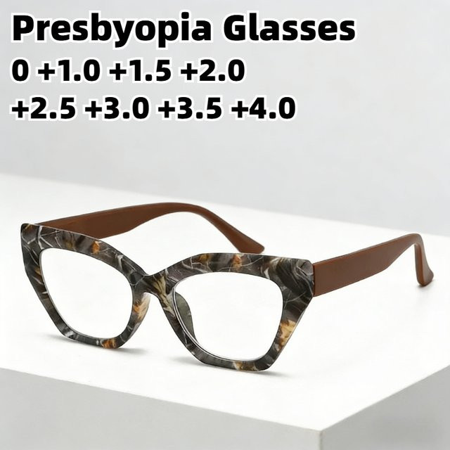 ERIKOLE Lesebrille Cat-Eye, Blumenmuster, Vollrand, Kunststoff, Multicolour - Bild 1