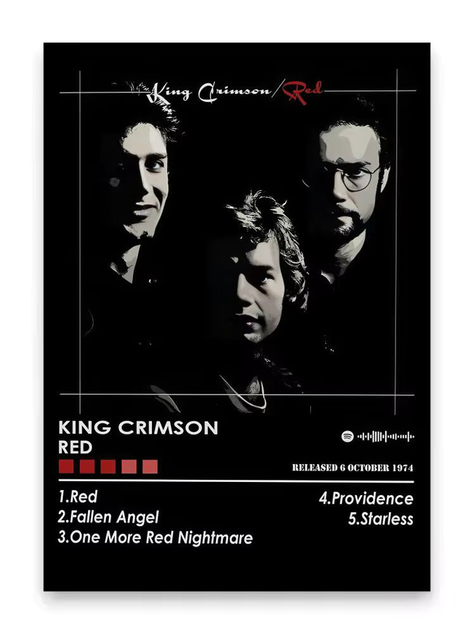 K-King C-Crimson Poster abstrakte Wandkunst in Schwarz für deine moderne Heimdekoration - Bild 6