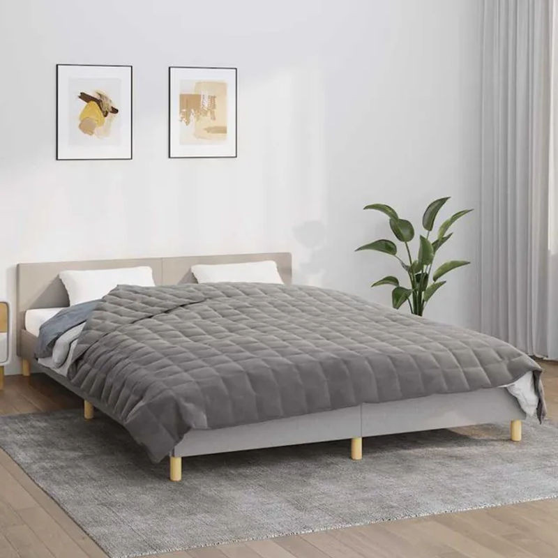 Vidaxl Gewichtsdecke Grau B/T/H: 220 x 235 cm, 11 kg - Bild 1